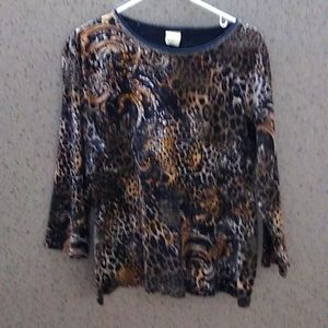 Leopard Print Embellished Top